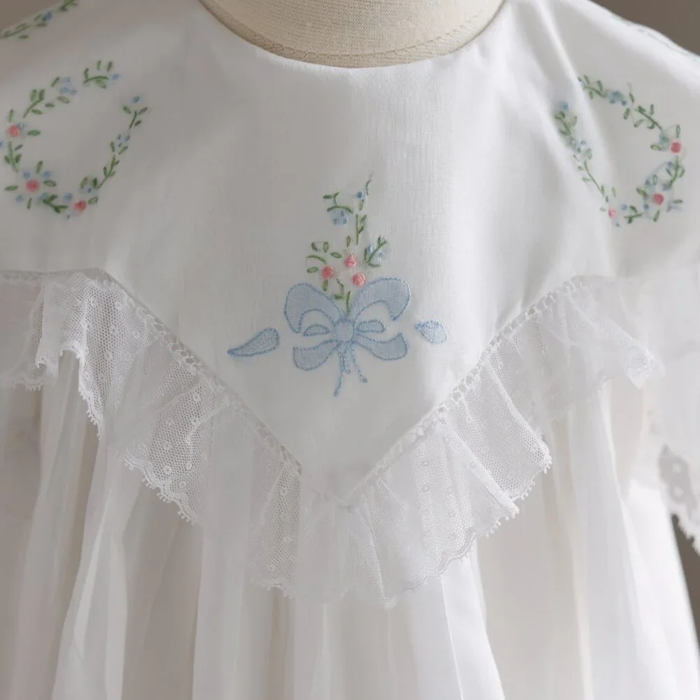 SPECIAL Strasburg Heirloom Collection White Vintage Lace 2T/3T Float Dress - Picture 2 of 7